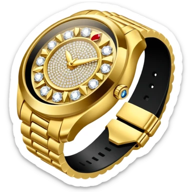 Crie um relógio de pulso cravejado de diamantes  sticker