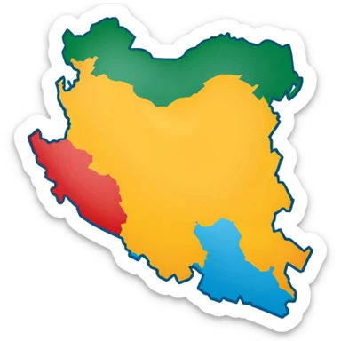 map iran sticker