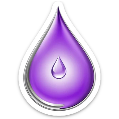 compact high-end purple supplement pouch with shiny silver highlights and simple droplet logo, VELOVITA RESERVE antioxidant product, contemporary premium look sticker