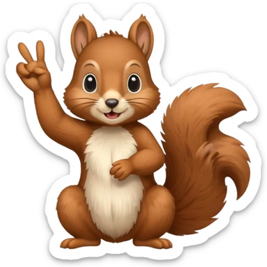Squirrel peace sign  sticker