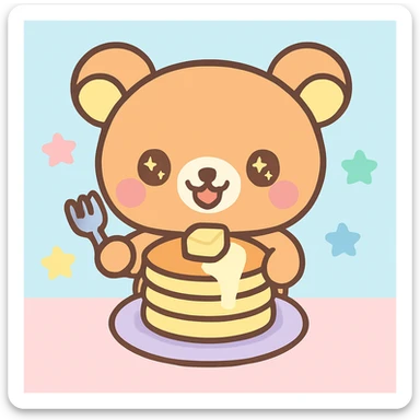 Change the background color to pastel blue, keep the kawaii style. sticker