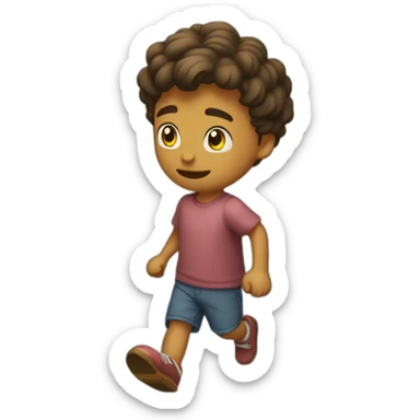 Um menino correndo que nem um doido  sticker