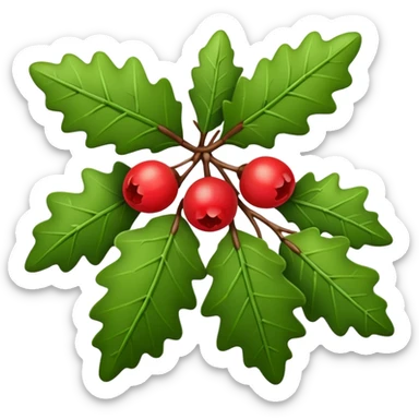 Muérdago navideño sticker