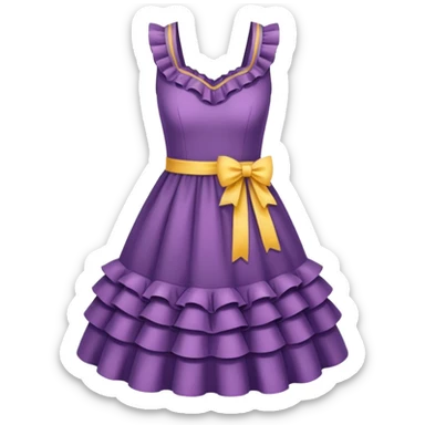dresses with ruffles sticker