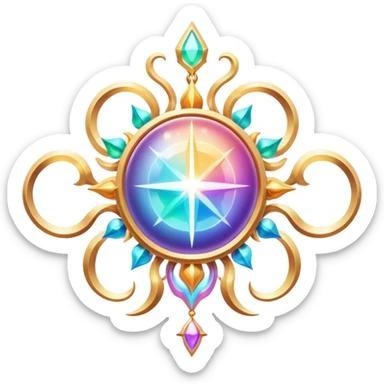 Epic divine legendary celestial complex detailed iridescent gradients aesthetic-scenery-Decorations sticker