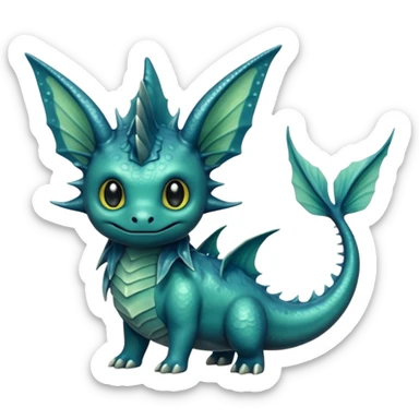 Deep-Dark-Swamp-Seafoam-Green Murky Gloomy Dull Swampy Muddy Vaporeon-Swamp-Monster sticker