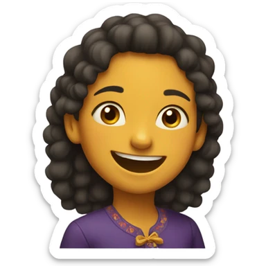 A Spanish Girl giggling  sticker