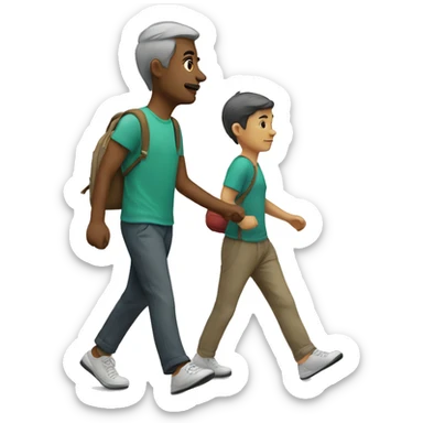 a slightly more active lifestyle of walking person  sticker