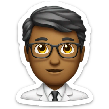 Generate an emoji with a PhD in Artificial Intelligence, emphasizing academic studies and a PhD in artificial intelligence. sticker