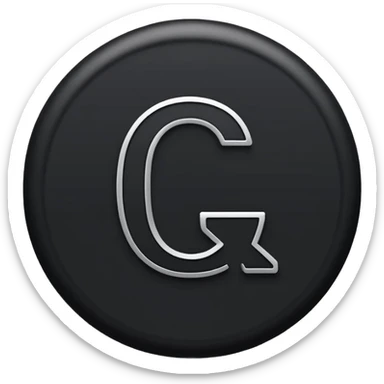 Design a minimalist black circular emoji icon with a thick, smooth line forming the letter Q. The Q should have a continuous circular shape with a clean gap at the bottom right where a short horizontal stroke extends inward. Make it bold, simple, flat, and high contrast on a transparent background.  sticker