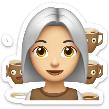 Buza y montañera mujer pelinegra con los ojos cafes sticker