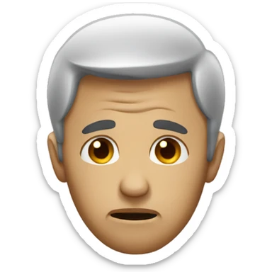 A sad man who is in desperate need of love. sticker