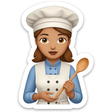 baker woman medium skin tone sticker