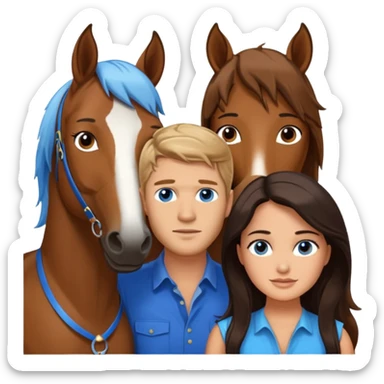 Remove rabbit ears from blue eyed trevor donovan with brown eyed danica mckellan and brown horse sticker