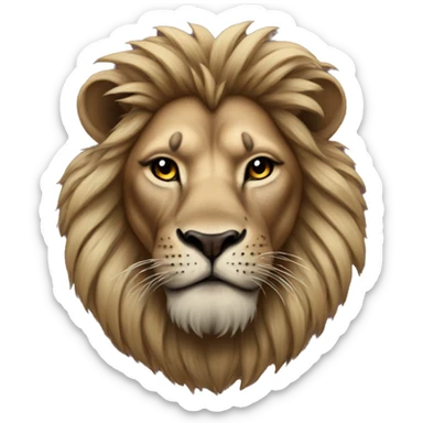 Tattoos on a lion sticker