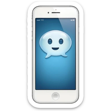 an iphone where we can see bubble speech on the screen sticker