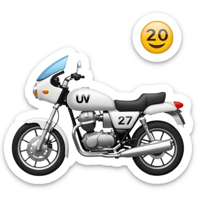 crea un emoji de una matrícula europea de moto con los números 2706 y las letras LRK  sticker