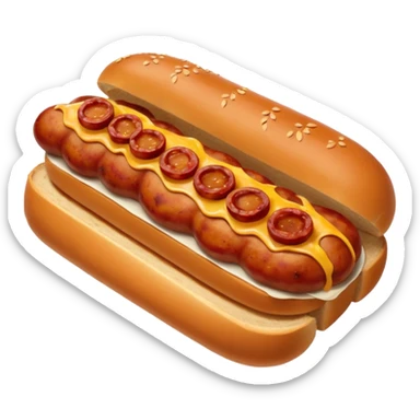 choripan es un pan con un chorizo sin salsa ni aderezo solo pan con chorizo sticker