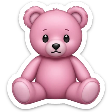 Cœur rose est un ours en peluche sticker