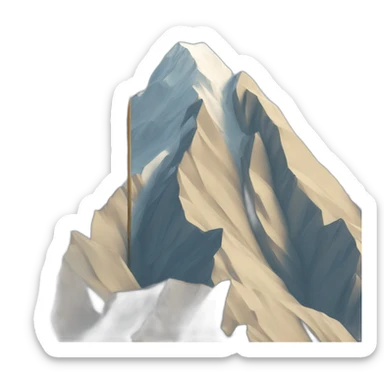 mountain summit with flag sticker