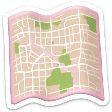 Light pink map  sticker
