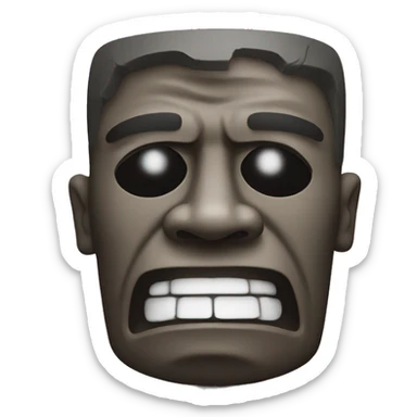 easter island head sneezing due to seasoning  sticker