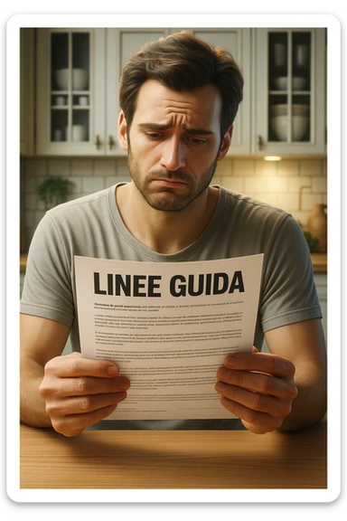 FALLA IDENTICA A QUESTA MA SUL FOGLIO SCRIVI "LINEE GUIDA" IN ITALIANO sticker