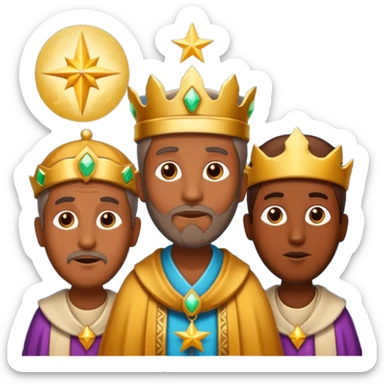 three wise men, add the star on top sticker