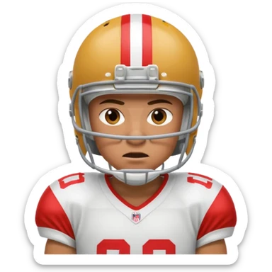 A person who plays football sticker