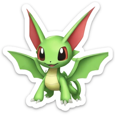 Cool Edgy Cute Chibi Legendary Shiny Fakemon-Pokémon-Genesect-Flygon With Full Body Detailed High Quality sticker