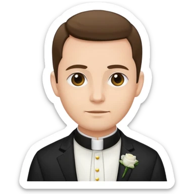 The priest presiding over the wedding sticker