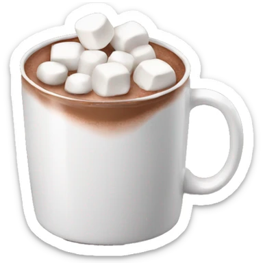 Christmas Mug of hot chocolate with marshmallows sticker