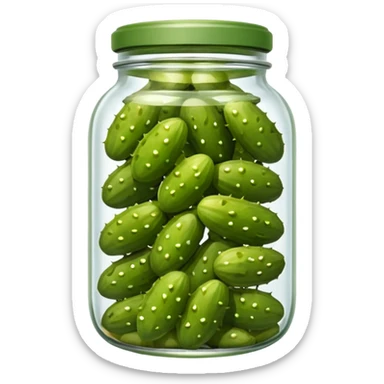 Gherkins in jar sticker