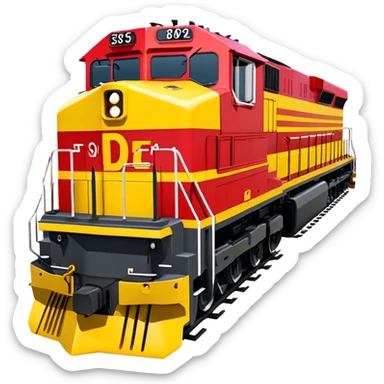 Diesel Locomotive - EMD SD70 (Model Year: 2021) (Iconic colour: Red and yellow) sticker