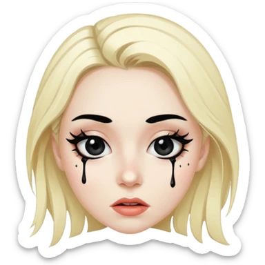 Crying alternative girl sticker