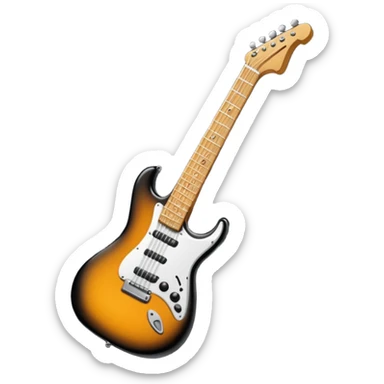 Bana elektronik gitar emojisi yap ama bir tane yüz emojisinin elinde olsun elektronik gitar siyah olsun  sticker