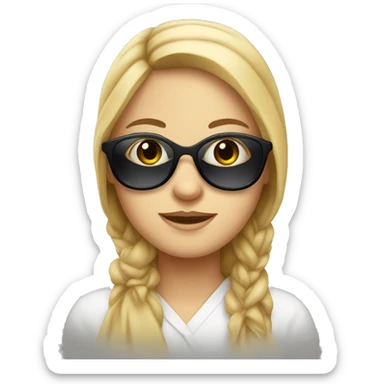 White girl in sunglasses and kerchief sticker