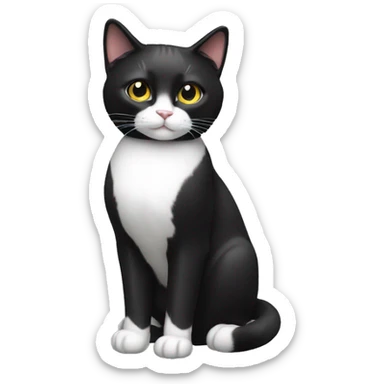 Tuxedo Cat Breed Full Body sticker