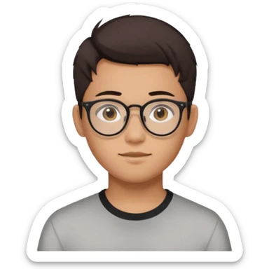 Makena 19 years old boy he’s asian and he wearing a glass he has a dark brown hair and brown eyes he has long but not very long hair maybe he has Undercut sticker