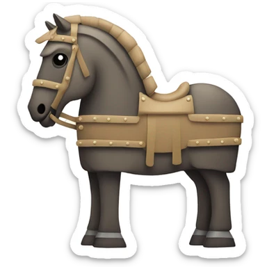 Trojan horse minimalistic sticker