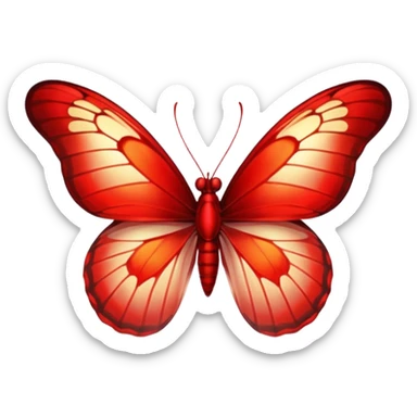 UNA BUTTERFLY RED FANTASY, PERO DEBE SER UN ROJO UN POCO CLARO, no debe ser tan rojo intenso, DEBE SER MÁS CLARO . DEBE TENER ESTE TONO APROX: #BF1736 sticker