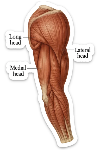 tricipite visto anatomicamente  sticker