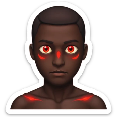 Dark, shadowie Male Figure with Red glowing eyes sticker