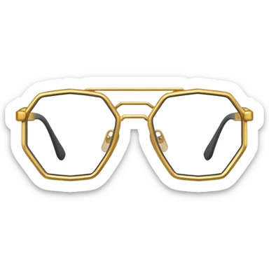 hexagon glasses sticker