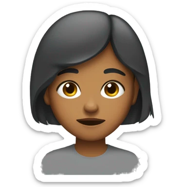 brownskin girl side eyeing with a “disgusted” face  sticker