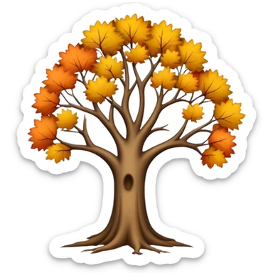 autumn leafless tree sticker
