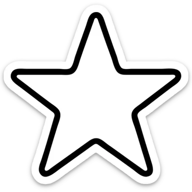 small gold star outlined icon representing perfection on a glossy black premium car body, clean lines, subtle reflections, modern and simple sticker