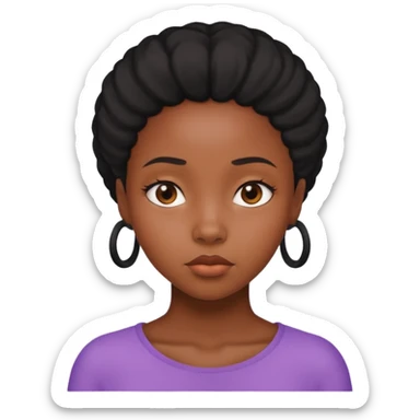 Black girl Looking lost Deeply in love sticker