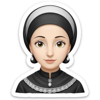 orthodox jewish woman with tichel kercheif circa. 1890 make into greyscale older sticker