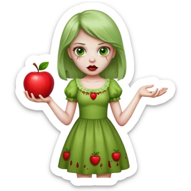 zombie transgender girl apple style emoji sticker